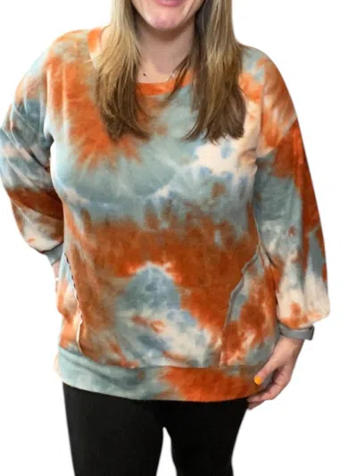 Honeyme Side Pocket Sweater In Rust In Multi