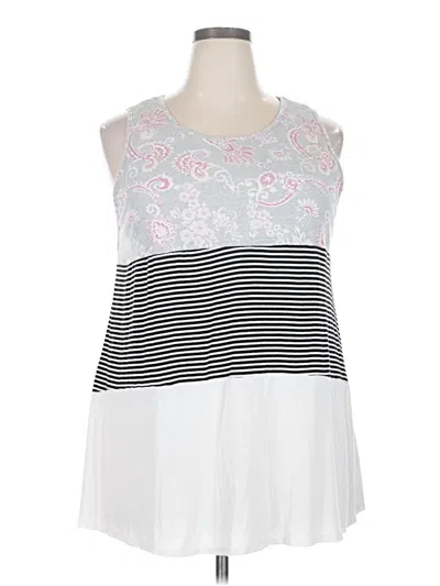 Pre-owned Honeyme Sleeveless Top White Scoop Neck Tops