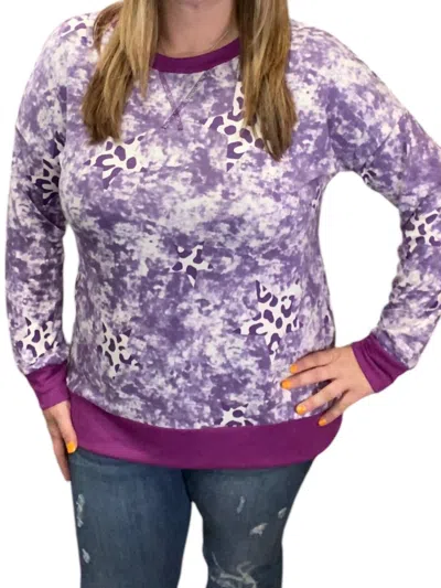 Honeyme Star Tie Dye Weekender Tee In Purple
