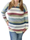 Honeyme Stripe Hoodie In Olive Multi In Green
