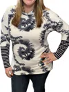 Honeyme Swirl Hoodie In Navy/white In Multi