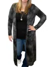Honeyme Tie Dye Duster In Charcoal In Pink