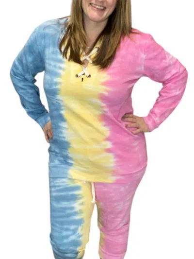 Honeyme Tie Dye Hoodie In Multi Color