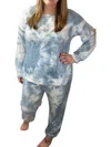 Honeyme Tie Dye Lounge Set In Sky Blue In Blue