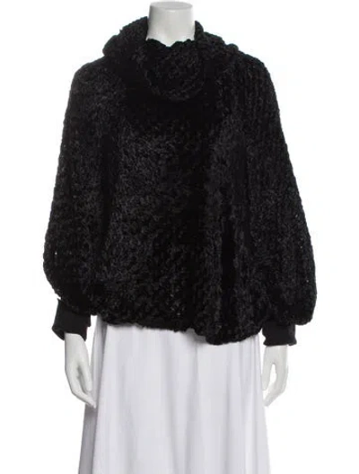 Pre-owned Honor Cowl Neck Sweater In Black