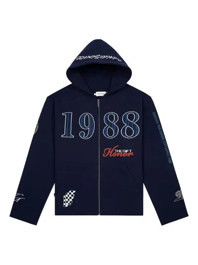 Honor The Gift 1988 Zip-up Hoodie In Blue