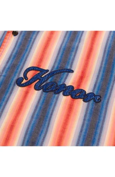 Honor The Gift Auto Shop Camp Shirt In Blue