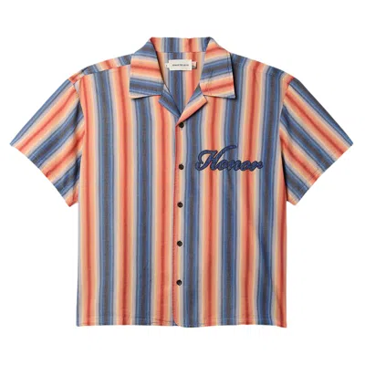 Pre-owned Honor The Gift Auto Shop Camp Shirt 'blue' | Men's Size Xl