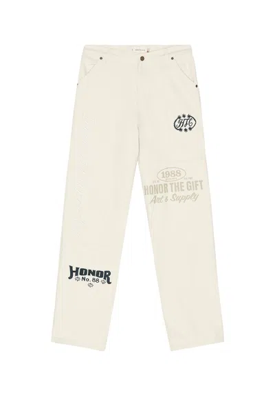 Honor The Gift Logo-print Trousers In Neutral