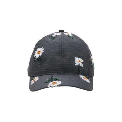 Pre-owned Honor The Gift Beaded Flower Hat 'black' | Men's Size Onesize