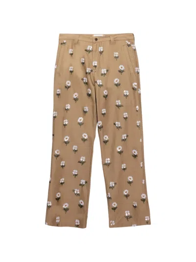 Honor The Gift Beaded Flower Trousers In Neutral