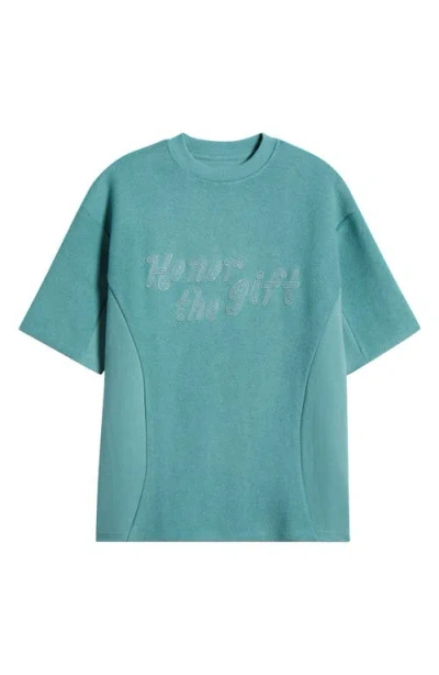 Honor The Gift Block Party Terry Crewneck T-shirt In Blue