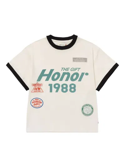 Honor The Gift Box-logo Short-sleeve T-shirt In White