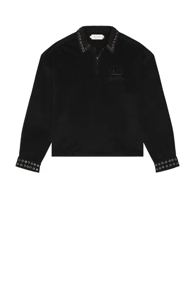 Honor The Gift Brushed 1/4 Zip Sweater In Black