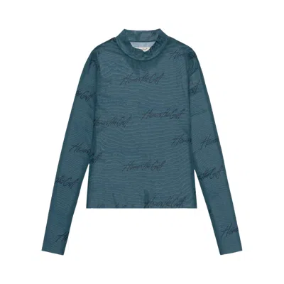 Pre-owned Honor The Gift Burnout Mock Top 'green' | Women's Size M