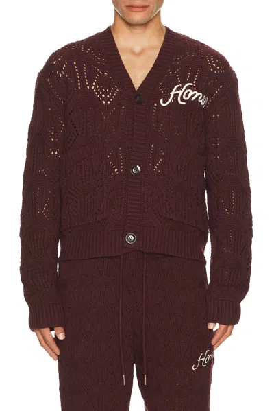 Honor The Gift Cable Cardigan In Brown