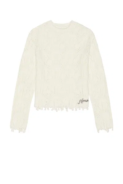 Honor The Gift Cable Sweater In White