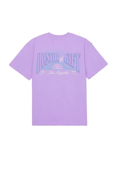 Honor The Gift Cigar Label Short Sleeve Tee In Purple