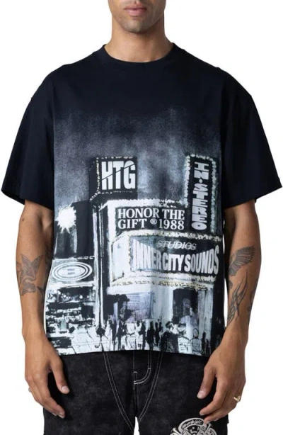 Honor The Gift City Lights Box Graphic T-shirt In Black