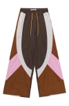Honor The Gift Colorblock Wide Leg Drawstring Pants In Pink