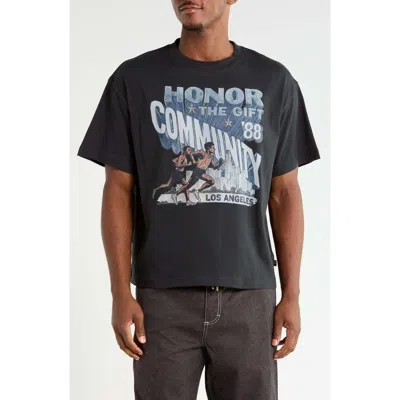 Honor The Gift Community Cotton Graphic T-shirt In Black
