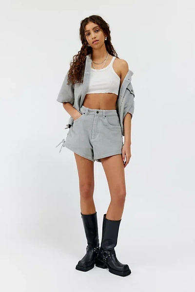 Honor The Gift Corduroy Lace-up Short In Light Grey, Women's At Urban Outfitters