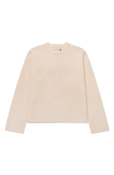 Honor The Gift Cotton Logo Sweater In Cream
