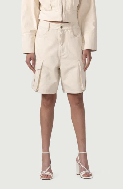 Honor The Gift Cotton Twill Cargo Shorts In Bone
