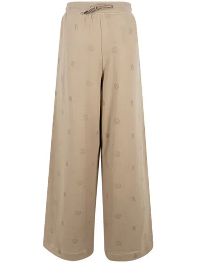 Honor The Gift Crest-logo Cotton Track Pants In Neutrals