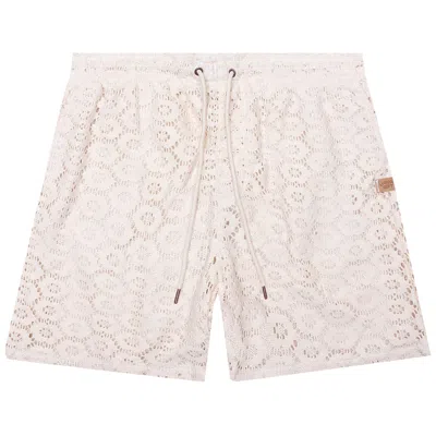 Pre-owned Honor The Gift Crochet Short 'bone' | White | Men's Size Xl
