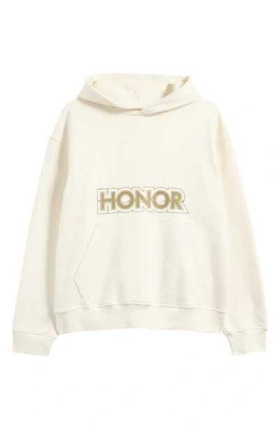 Honor The Gift Crop Logo Graphic Hoodie In Bone
