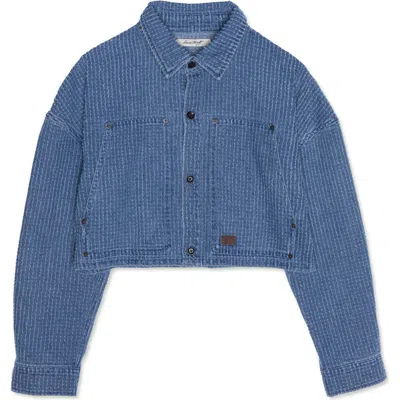 Honor The Gift Crop Shop Jacket In Blue