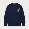 Honor The Gift Diamond Knit Sweater In Navy In Blue