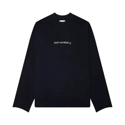 Pre-owned Honor The Gift Dont Overthink It Crewneck Long-sleeve 'navy' | Blue | Men's Size Xl