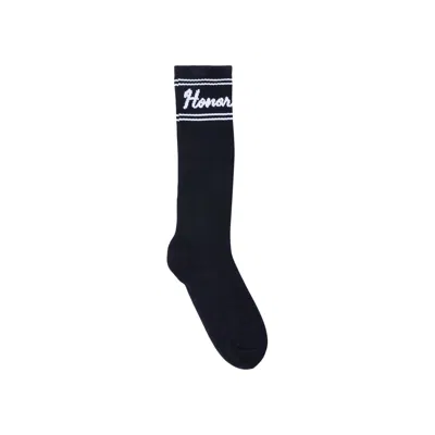 Pre-owned Honor The Gift Drive In Striped Ribbed Sock 'black' | Men's Size Onesize
