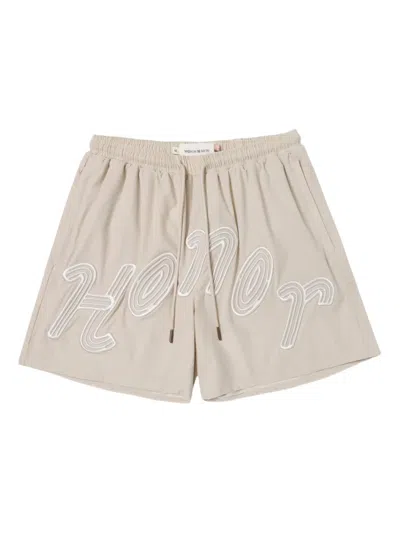 Honor The Gift Embroidered-logo Trunk Shorts In Neutral