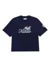 Honor The Gift Embroidery T-shirt In Blue