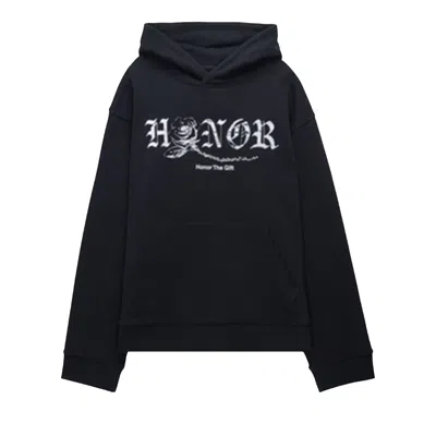 Pre-owned Honor The Gift Fallen Rose Hoodie 'black' | Men's Size S
