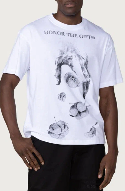 Honor The Gift Field Hand Graphic T-shirt In White