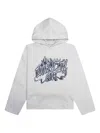Honor The Gift Fire Flame-print Hoodie In Gray