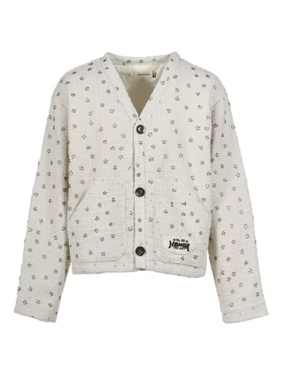 Honor The Gift Floral-embellished Cardigan In White