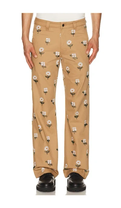 Honor The Gift Flowers Beaded Pant In Brown