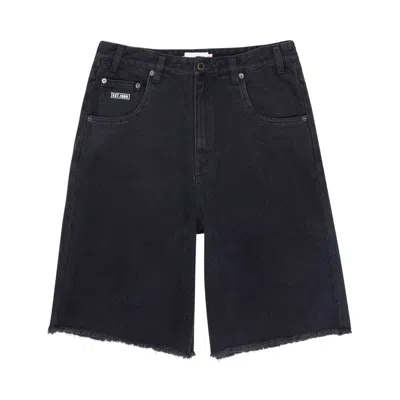Pre-owned Honor The Gift Frayed Edge 11" Denim Bermudas 'black' | Men's Size 36