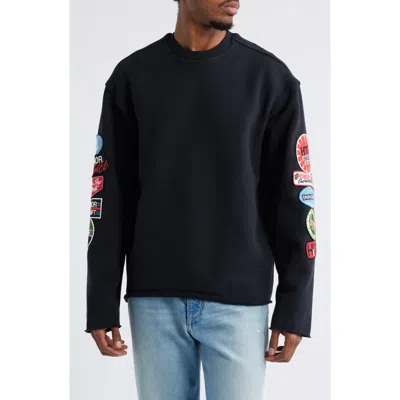 Honor The Gift Fuel Patch Crewneck Sweatshirt In Black