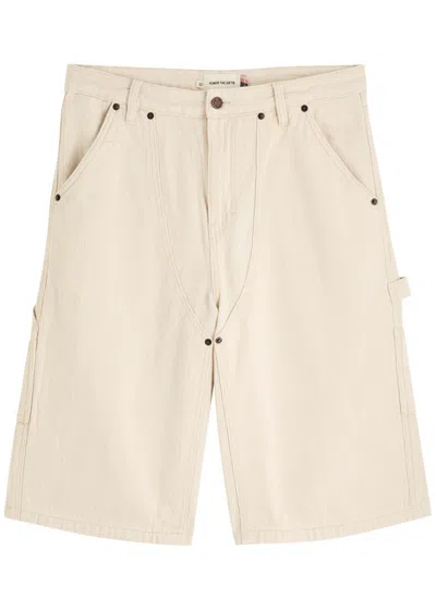 Honor The Gift Gears Woven Cotton Shorts In White