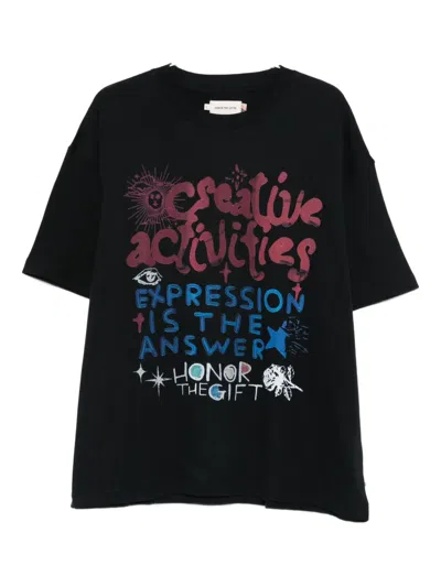Honor The Gift Graphic-print T-shirt In Black