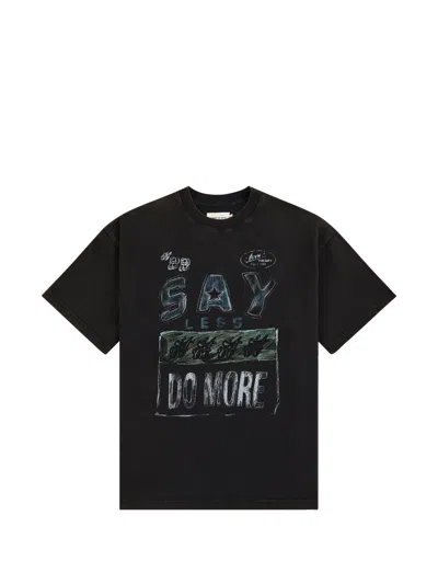 Honor The Gift Graphic-print Faded T-shirt In Black