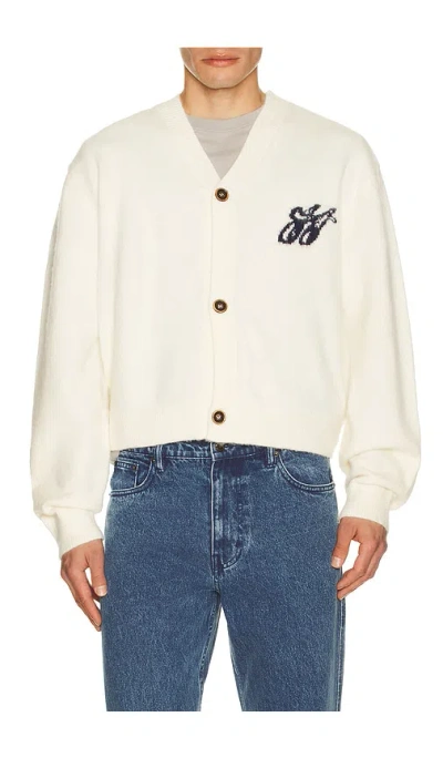 Honor The Gift H Brushed Knit Cardigan In White