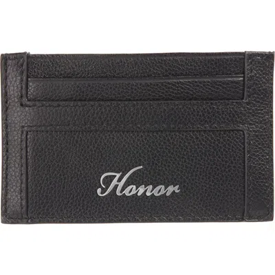 Honor The Gift H Leather Card Case In Black
