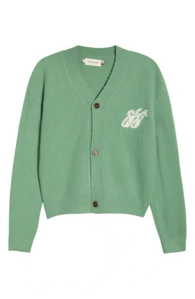 Honor The Gift H Monogram Cardigan In Green